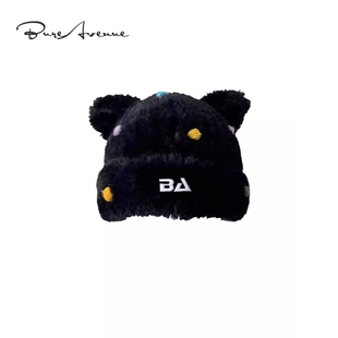 【正品现货】BureAvenue猫耳冲顶帽可爱渔夫帽保暖冷帽秋冬帽子