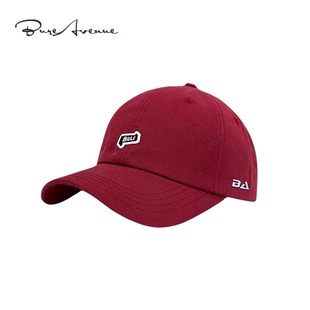 【正品现货】Bure Avenue小标刺绣酒红鸭舌帽子百搭棒球帽男女潮