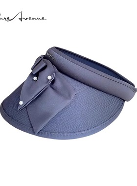 【正品现货】Bure Avenue夏珍珠蝴蝶结空顶帽户外防晒太阳帽子女