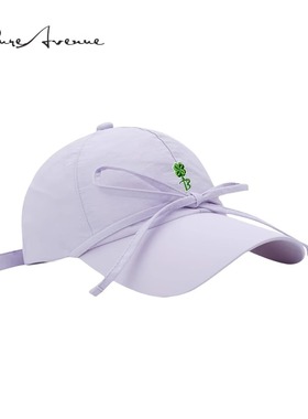 【正品现货】Bure Avenue春夏绑带蝴蝶结棒球帽遮阳鸭舌帽子男女