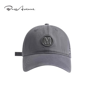 【正品现货】Bure Avenue复古M字母刺绣棒球帽子软顶鸭舌帽男女潮