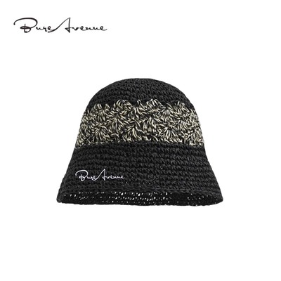 【正品现货】Bure Avenue草编镂空水桶渔夫帽子百搭遮阳盆帽女潮