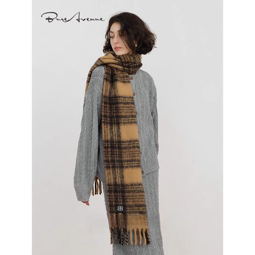 【官方正品】Bure Avenue时尚复古围巾男女秋冬保暖披肩百搭围脖