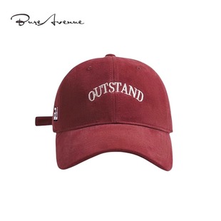 【正品现货】Bure Avenue字母刺绣鸭舌帽子纯色宽帽檐棒球帽男女