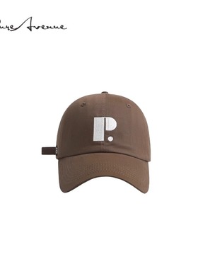 【正品现货】Bure Avenue字母P刺绣棒球帽子女夏季薄款时尚鸭舌帽