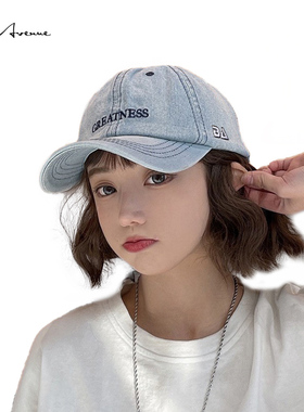 Bure Avenue时尚百搭帽子男牛仔棒球帽遮阳鸭舌帽女防晒太阳帽潮