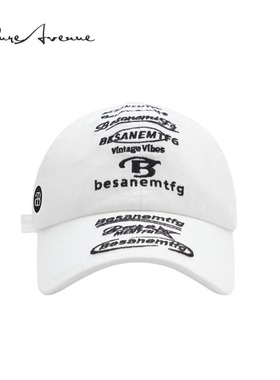 【官方正品】Bure Avenue巴家风格重工球帽子满字母棒鸭舌帽男女