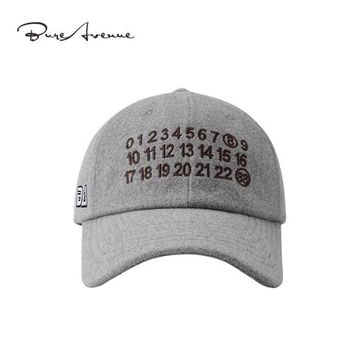 【正品现货】Bure Avenue数字刺绣硬顶鸭舌帽子破洞棒球帽男女潮