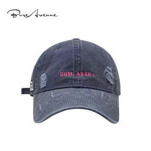 【正品现货】Bure Avenue小字母刺做旧棒球帽子绣软顶鸭舌帽男女