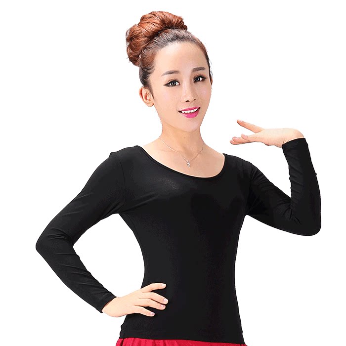 广场舞长袖上衣跳舞衣服舞蹈衣练功衣秋季
