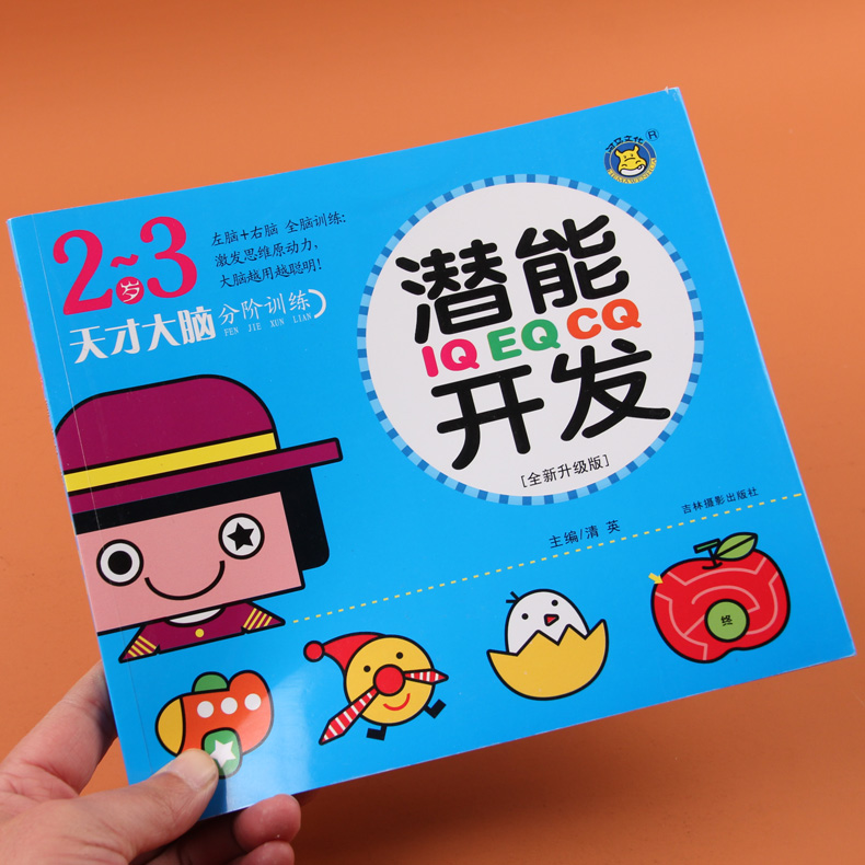 天才大脑分阶训练IQ EQ CQ潜能开发2-3岁 全新升级版 聪明宝宝左右脑全脑思维能力智力开发 早教益智游戏书亲子互动培养聪明宝宝