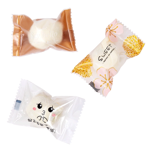 网红奶枣包装袋机封雪花酥牛轧糖果杏仁饼干纽扣透明烘焙迷你袋子