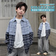 中大童衬衣春秋款 韩范儿童开春格子衬衫 炸街 外套2026新款 沐辰春装