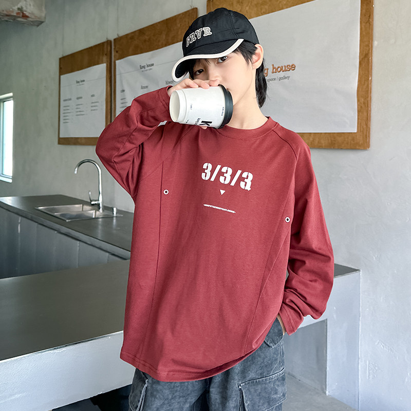 男童长袖t恤春秋款2025新款儿童装秋装打底衫男孩秋季纯棉上衣潮t,童装/婴儿装/亲子装,T恤,淘宝优惠券,粉丝福利购,淘宝优惠卷