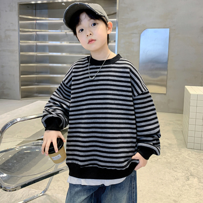 男童加绒卫衣秋冬款2025新款