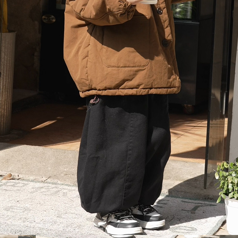 男童加绒裤子2025新款冬季一体绒秋冬洋气宽松加厚中大童儿童棉裤