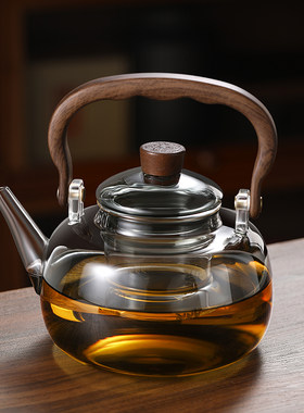 耐热玻璃煮茶壶加厚耐高温可明火烧水壶器家用2025新款茶具黑晶炉