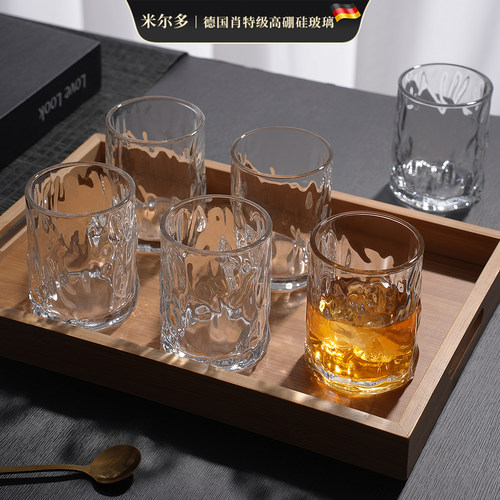 高颜值冰川初雪玻璃杯家用喝水杯