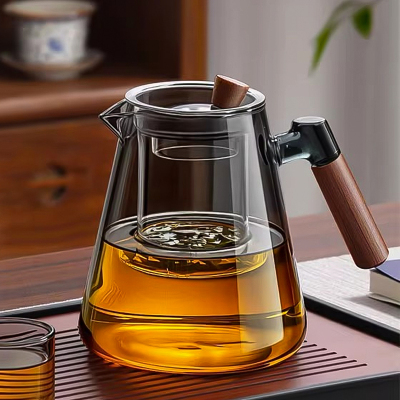 1100ML大容量玻璃泡茶壶茶水分离