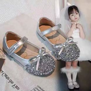 洋气演出儿童公主水晶软底宝宝单鞋 女童凉鞋 夏季 包头2025新款 夏款