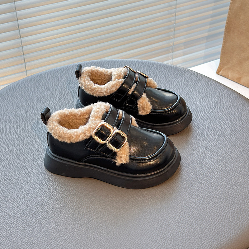 女童棉鞋加绒公主鞋2025冬季英伦风保暖豆豆鞋加厚软底小女孩皮鞋,童鞋/婴儿鞋/亲子鞋,棉鞋,淘宝优惠券,粉丝福利购,淘宝优惠卷