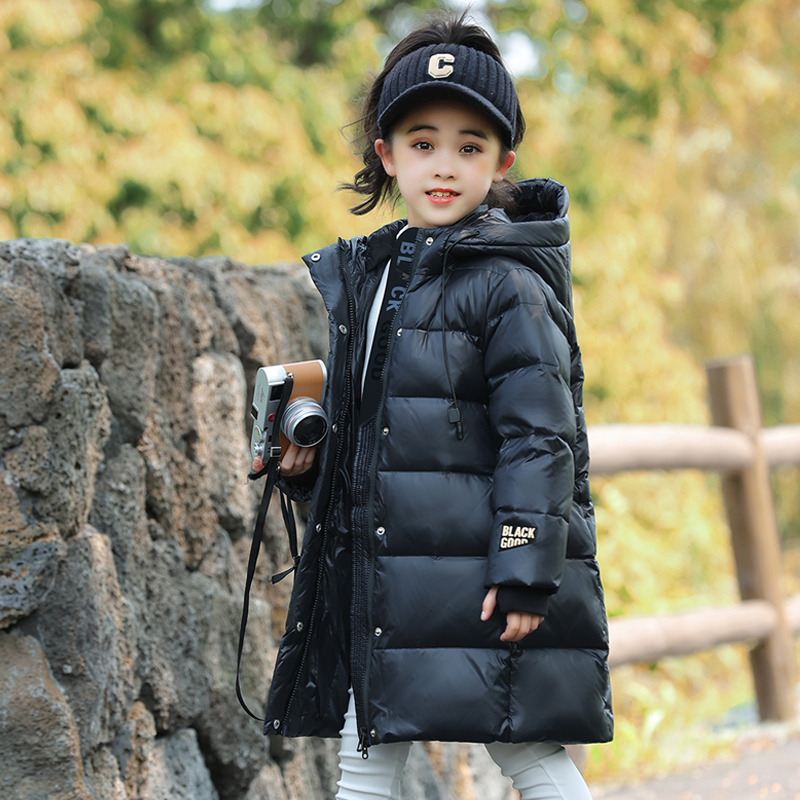 ABCkopaz女童羽绒服黑金冬装