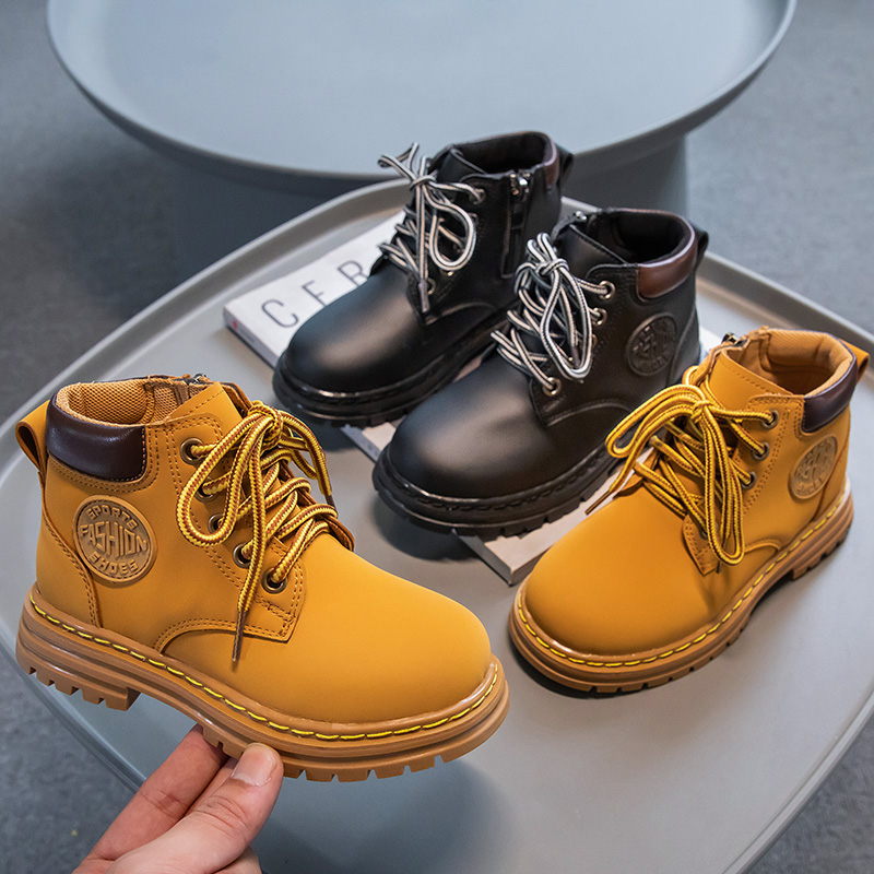 巴豆布马丁靴同款大黄靴