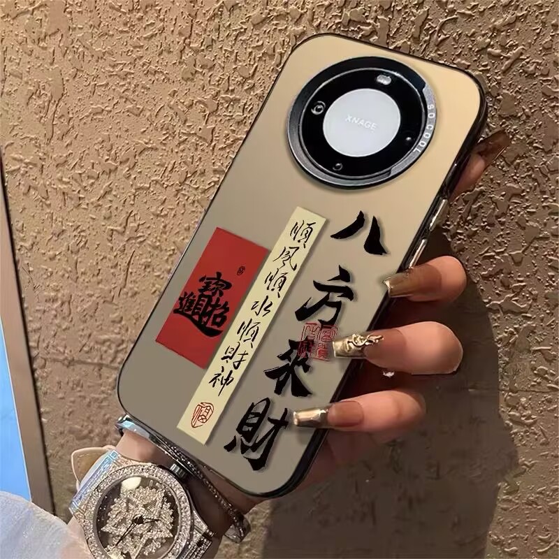 华为mate60硅胶文字书法全包