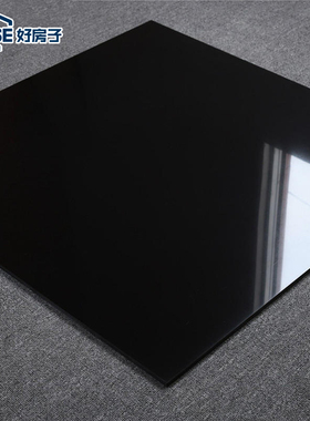 600纯黑色加厚水景亮光800瓷砖抛釉通体抛光砖纯白色地砖750x1500