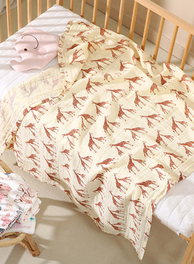 亚马逊musilin纯棉纱布包巾儿童浴巾新生儿襁褓巾ins跨境婴儿盖毯