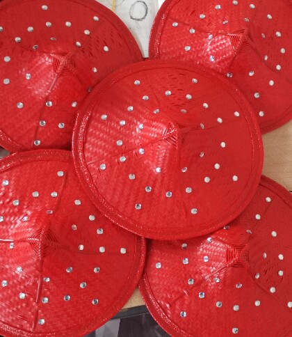 斗笠大全山灵花腰傣斗笠旗袍秀