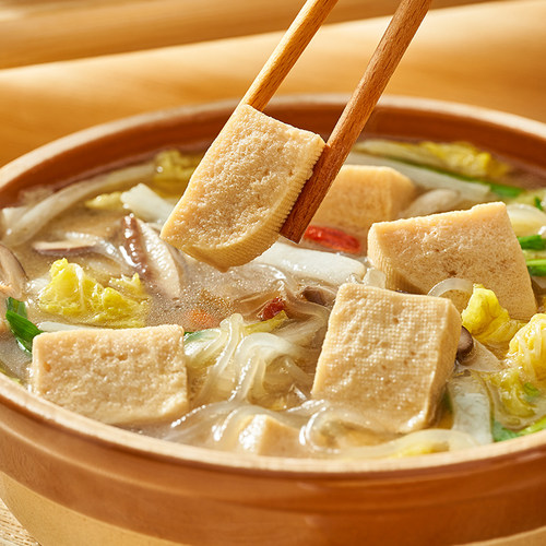 素派古法手作游浆冻豆腐豆制品手工火锅食材寺院佛家可以纯素食品