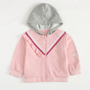 非常小鱼2021新款春秋装61751女童连帽休闲外套夹克儿童运动上衣
