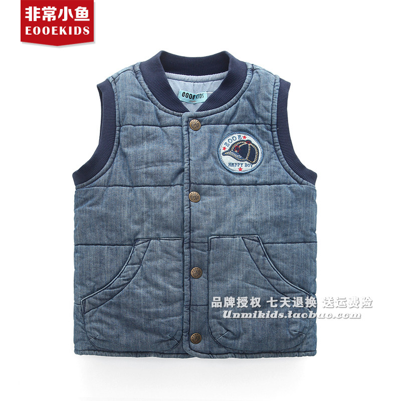 童装牛仔马甲棉服休闲风外套休闲