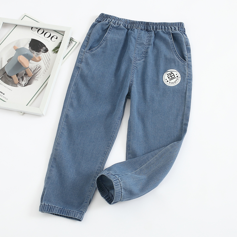 非常小鱼童装春装新款男童女童81196中腰弹力运动裤儿童休闲长裤