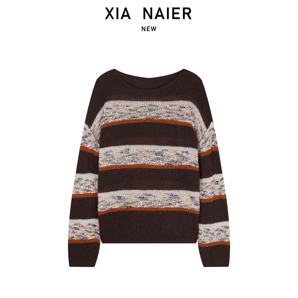 【56.3羊毛+35.5天丝+5.2羊绒+3羊驼毛】25冬拼色套头衫 84-05142