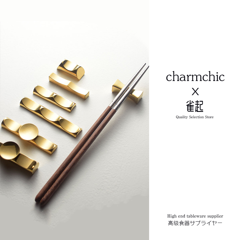 新中式勺筷子枕架 摆台餐具放勺子筷子托 餐厅酒店304不锈钢筷架