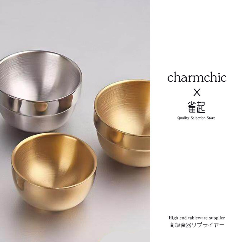 双层304不锈钢白酒杯水杯圆形隔热金色小茶杯清酒口杯一两防烫杯,餐饮具,白酒杯,淘宝优惠券,粉丝福利购,淘宝优惠卷