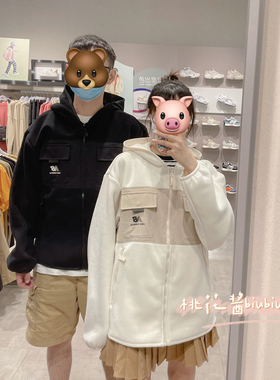 New Balance/NB秋冬男女保暖羊羔绒毛连帽外套休闲夹克AMJ13382