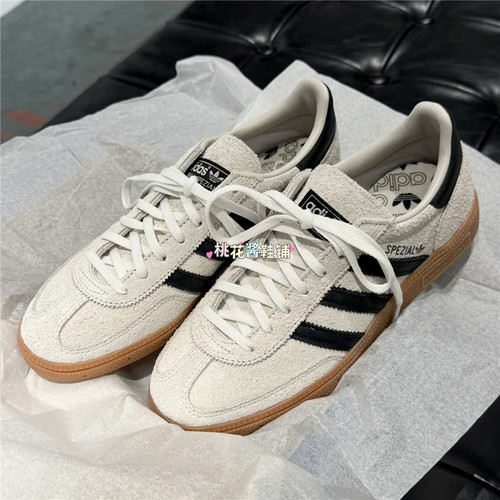 Adidas三叶草25女低帮T头鞋SPEZIAL米白德训鞋运动休闲鞋 IF6562