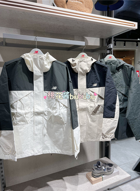 New Balance NB24年秋男女情侣休闲连帽工装防风梭织外套AMJ43302