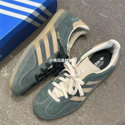 Adidas三叶草正品GAZELLE INDOOR男女复古休闲德训鞋T头鞋JH5402