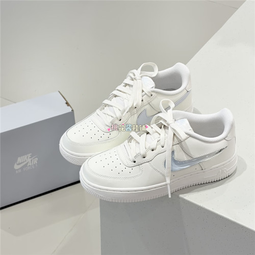 Nike耐克26年大童鞋女AIR FORCE 1 JES运动鞋休闲鞋IR0595-101