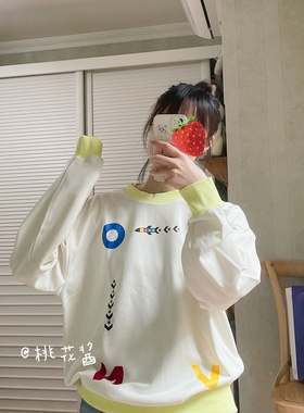 Converse匡威男女款黑色卫衣奶白色飞行棋卫衣10022414-A02-401