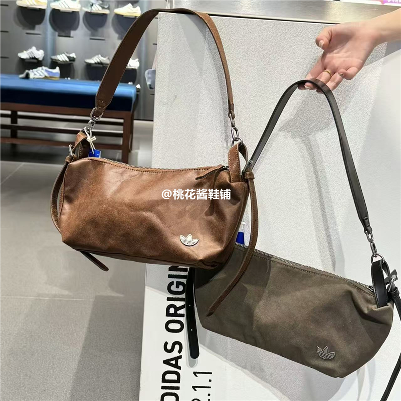 阿迪达斯Adidas三叶草女复古经典单肩包腋下包拎包KT0865 KT0864