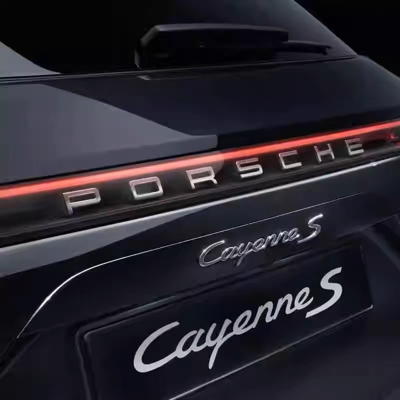 适用保时捷卡宴车后尾标Cayenne s标gts turbo英文字母标车标改装