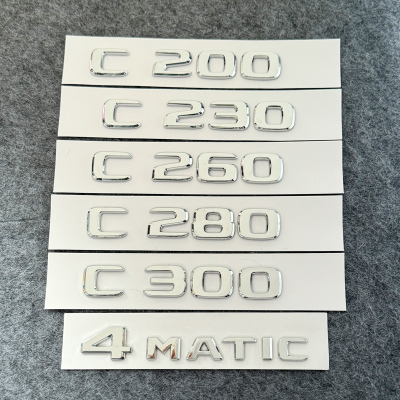 适用奔驰老款C级C180 C200 C260L C280 C300L改装车标字标后尾标