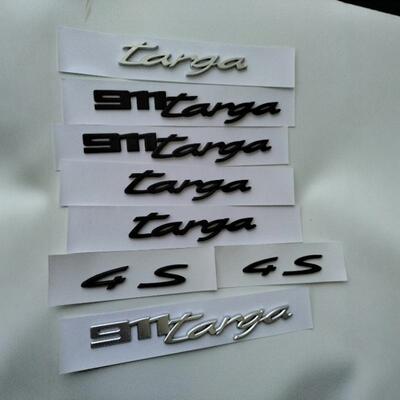 新款保时捷992车标后尾英文字母911targa4S叶子板侧标标志字母贴