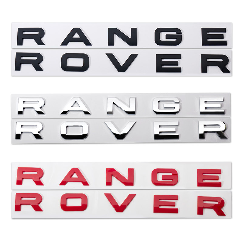 适用路虎英文车标RANGE ROVER机盖字母标极光揽胜运动版前后标志