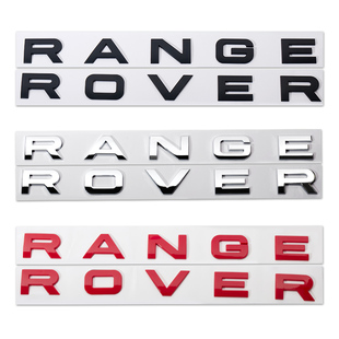 适用路虎英文车标RANGE 前后标志 ROVER机盖字母标极光揽胜运动版